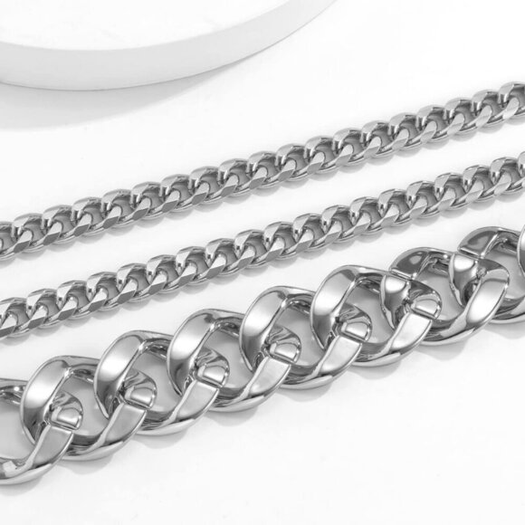 Boho Layered Chunky Bracelets Fashion Layered Link Chain Bracelets Set Adjustabl - Picture 6 of 6